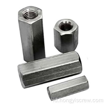 Kacang kopling ulir baja stainless steel hex